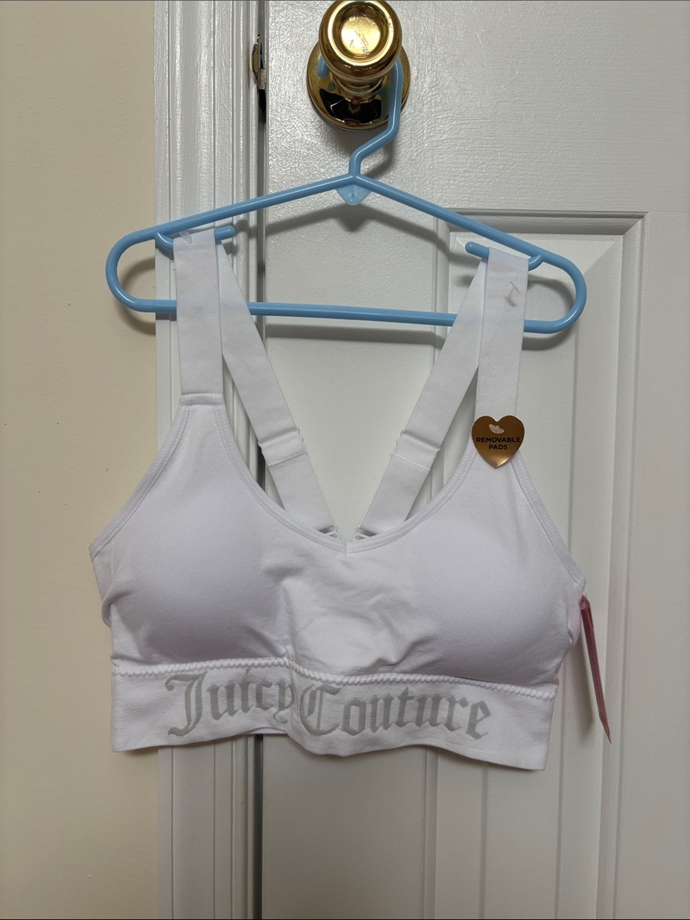 Juicy Couture white sports bra
